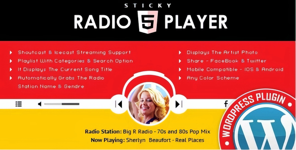 Sticky Radio Player WordPress Plugin