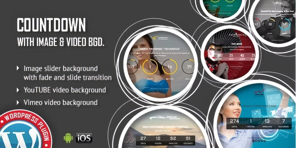 CountDown With Image or Video Background WP