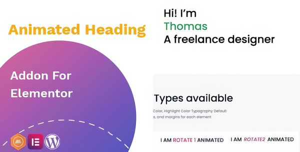 Animated heading addon - widget for Elementor