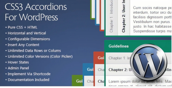CSS3 Accordions For WordPress