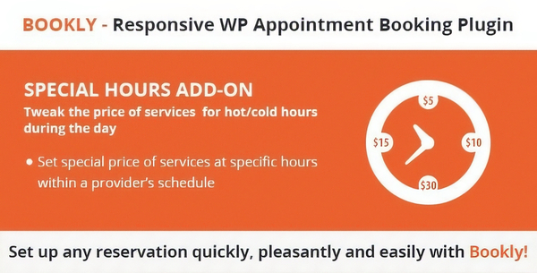 Bookly Special Hours (Add-on)