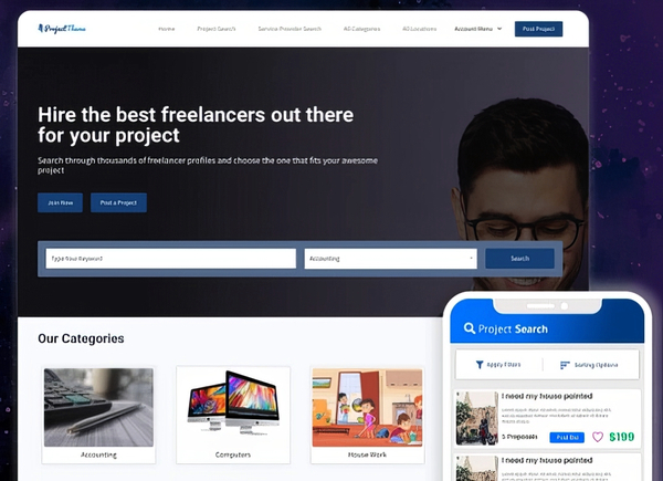 WordPress Project Bidding Theme Freelance Marketplace 4.2.0
