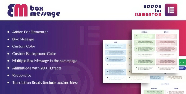 Box Message for Elementor WordPress 1.0