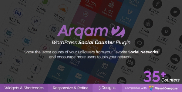 Social Counter Plugin for WordPress – Arqam 2.6.2