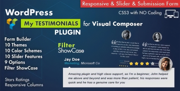 Testimonials Showcase for WPBakery Page Builder Plugin 4.0