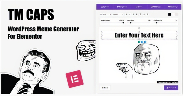 TM CAPS - WordPress Meme Generator For Elementor