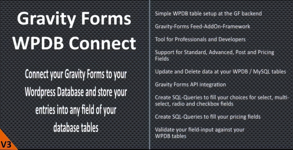 Gravity Forms – WPDB / MySQL Connect 3.8.0