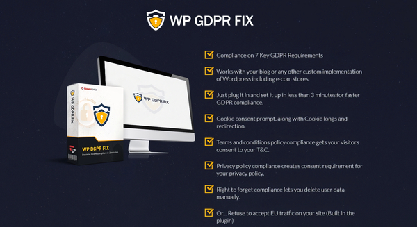 WP GDPR Fix Pro - GDPR & PECR Compliance for your WordPress Site