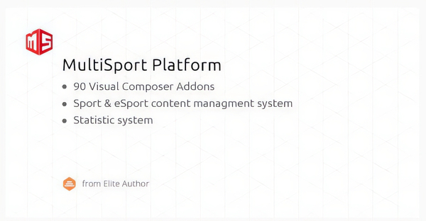MSP - MultiSport & eSport WordPress plugin with 90 Visual Composer addons