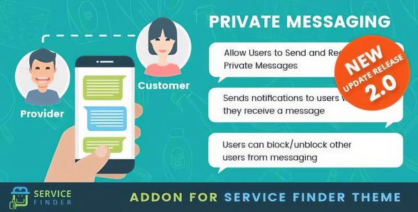 Private Messaging add-on for service finder Theme 3.0.0