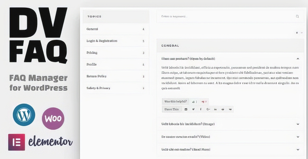 DV FAQ - Advanced WordPress FAQ Plugin