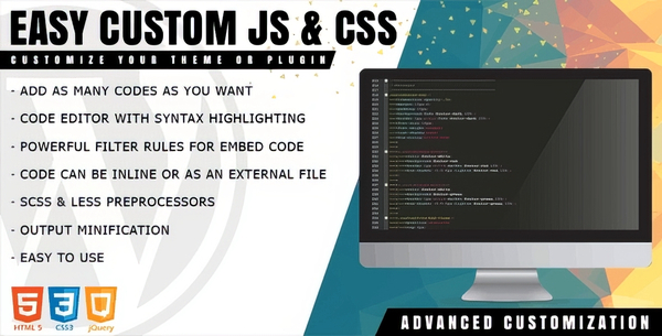 Easy Custom JS and CSS for WordPress