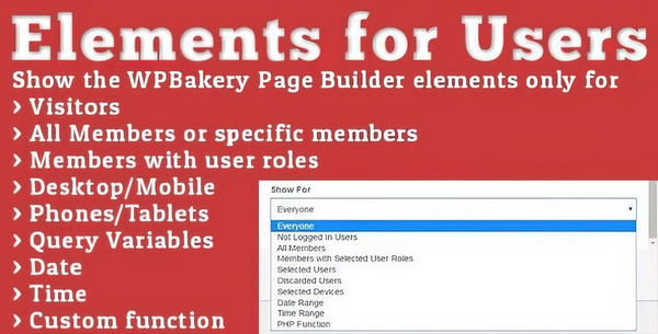Elements for Users – Addon for WPBakery 1.5.6