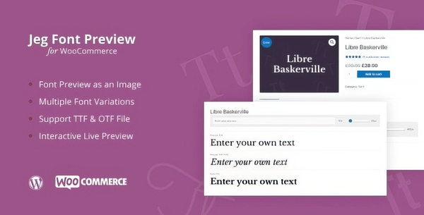 Jeg Font Preview – WooCommerce Plugin 1.0.5