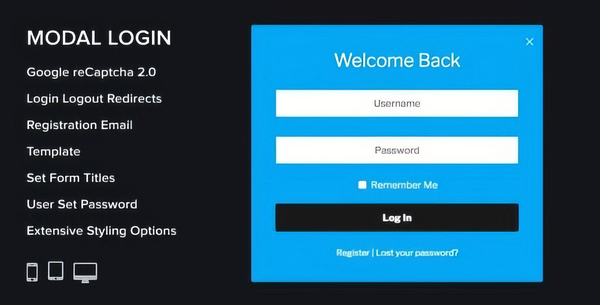 Modal Login Register Forgotten 2.0.5