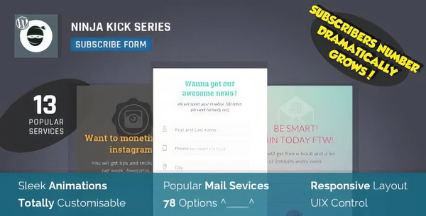 Email Opt-In Lead Generation WordPress Plugin – Ninja Kick 1.5.7