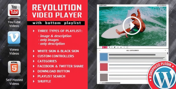Revolution Video Player With Bottom Playlist 2.3