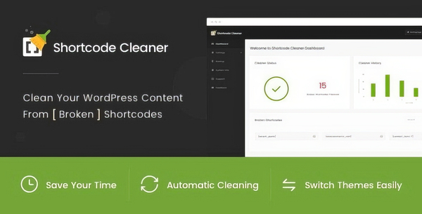 Shortcode Cleaner – Clean WordPress Content from Broken Shortcodes 1.1.6