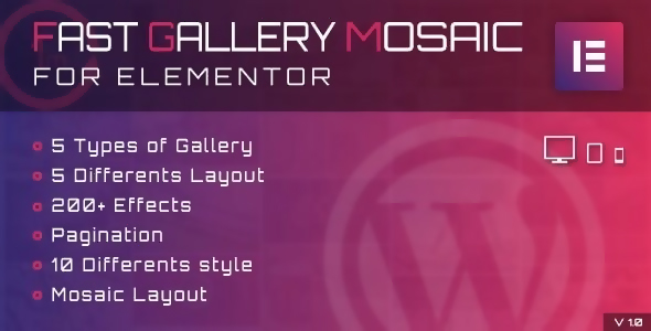 Fast Gallery Mosaic for Elementor 1.0