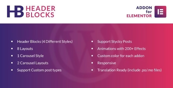 Header Blocks for Elementor 1.0