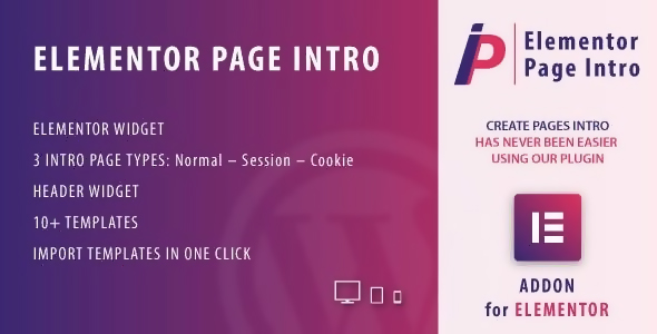 Page Intro for Elementor WordPress Plugin 1.0