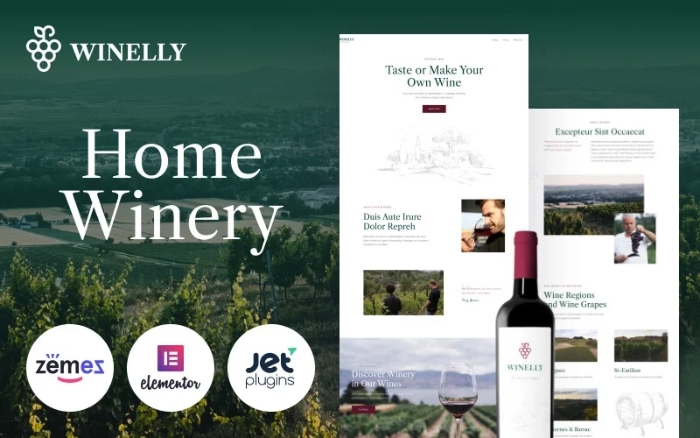 Winelly – Wine Tasting Theme with WP Elementor Theme 1.0.0