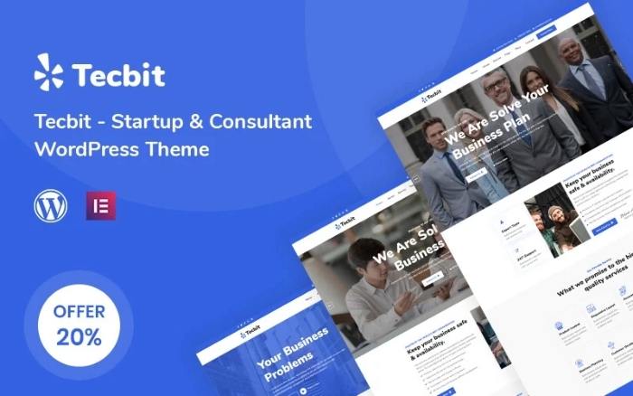 Tecbit – Responsive Startup and Consultant WP Theme 1.0.1