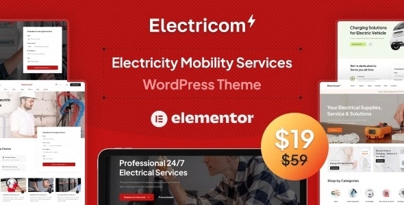 Electricom – Electricity Mobility Services WordPress theme 1.0.5