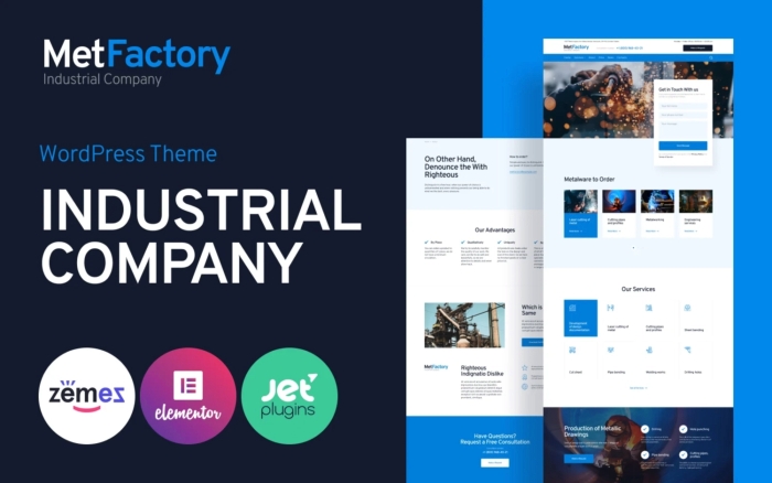 MetFactory – Industry Company WordPress Theme 1.0.1