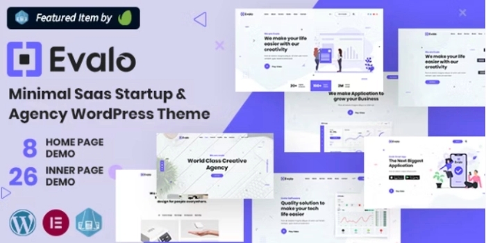 Evalo – Minimal SaaS Startup & Agency WordPress Theme 1.0.6