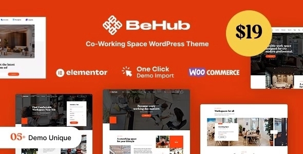 BeHub – Coworking Space WordPress Theme 1.0.0