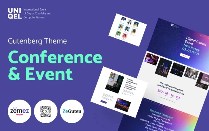 Uniqel – Conference and Event WordPress Theme 1.0