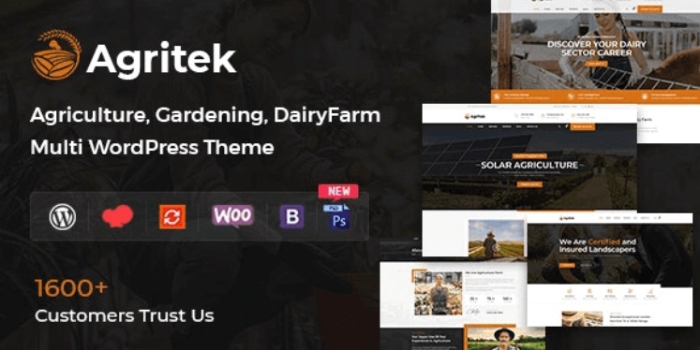 Agritek – Agriculture Dairyfarm and Gardening WordPress Theme 4.7