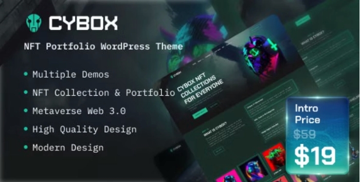 Cybox - NFT Portfolio-Affiliate WordPress Theme 1.0.0