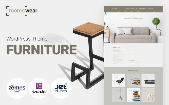 Roomswear – Furniture WordPress Elementor Theme 1.0.1