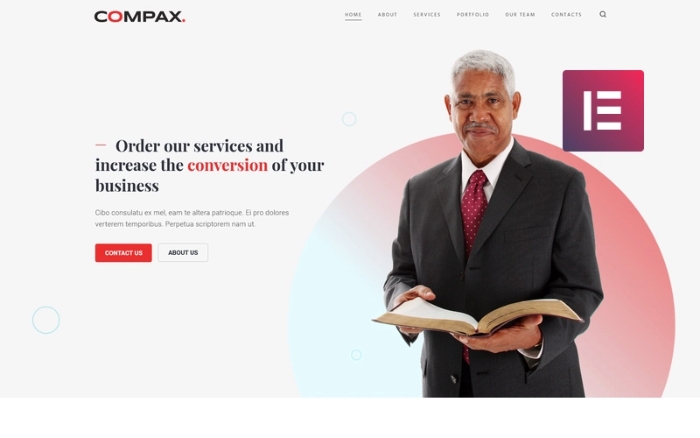 Compax – Minimal Creative Business WordPress Elementor Theme 1.0.0