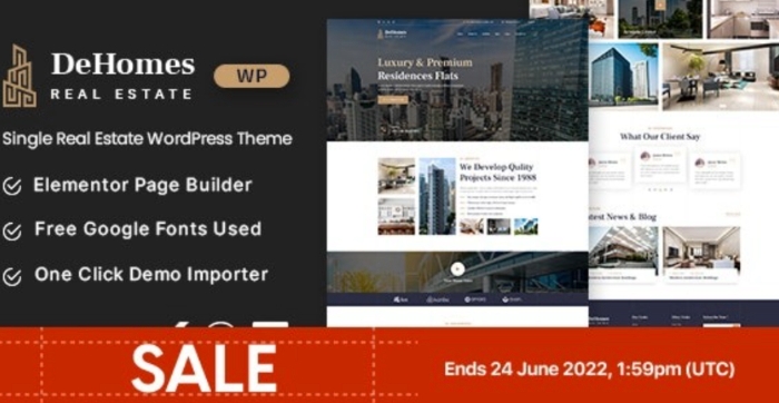 Dehomes β Single Real Estate WordPress Theme 1.0.0
