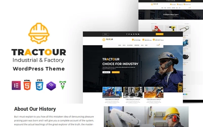 Tractour – Industrial / Manufacturing WP Theme 1.0.1