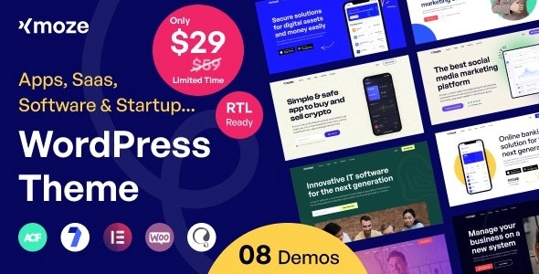 Xmoze – Saas Software Startup WordPress 1.1.4