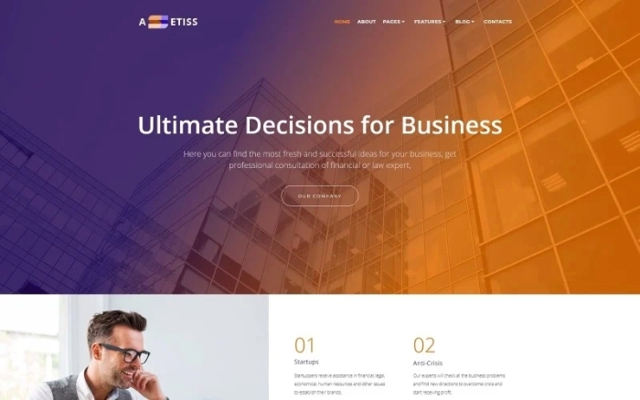 Assetiss – Modern Business Advisor WordPress Elementor Theme 1.0.1