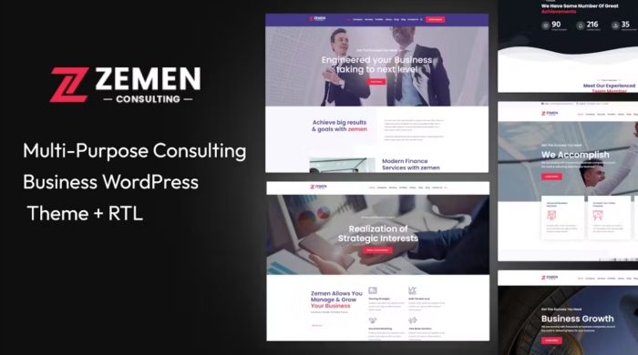 Zemen – Multi-Purpose Consulting Business WP Theme + RTL 4.0.1