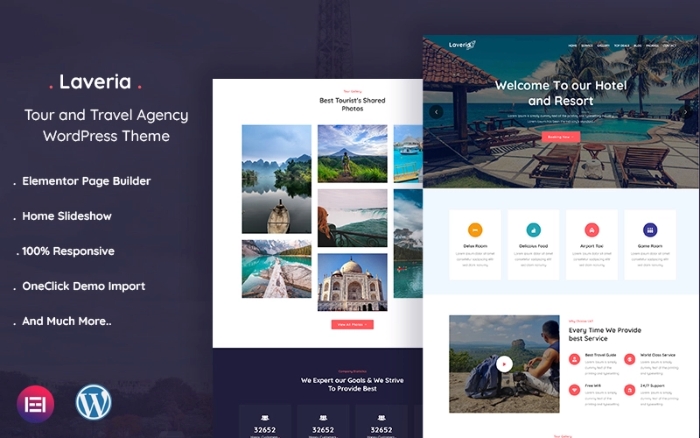 Laveria – Tour and Travel Agency WordPress Theme 1.0