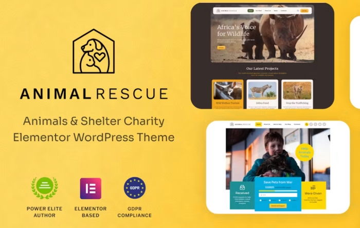 Animal Rescue - Shelter Charity WordPress Theme 1.0.7