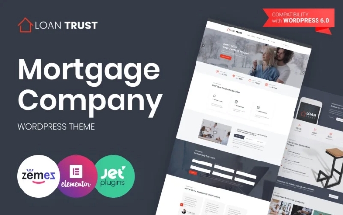 Loan Trust – Mortgage Company WordPress Elementor Theme 1.0.1