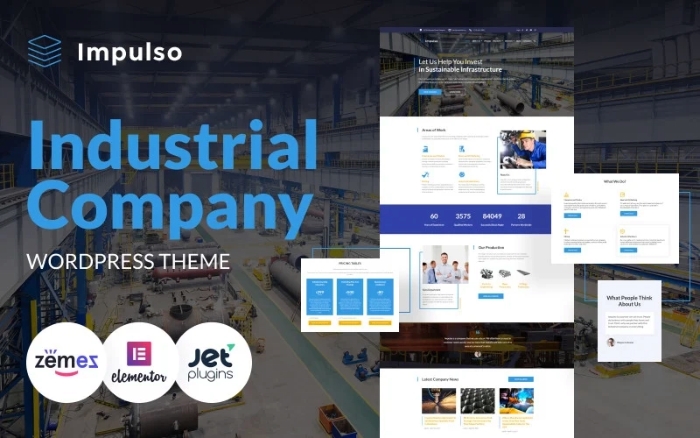 Impulso – Industrial Company WordPress Elementor Theme 1.0.1