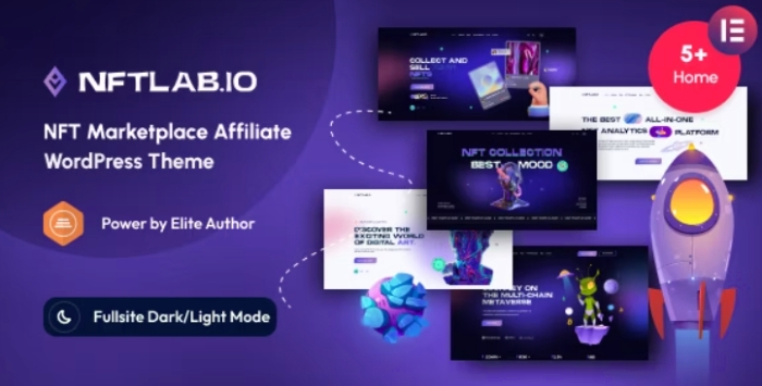 NFTLAB.IO - NFT Marketplace Affiliate Elementor WP Theme 1.0.1