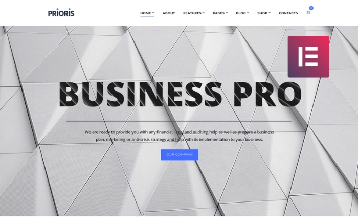 Prioris – Consulting Agency WordPress Elementor Theme 1.0.0
