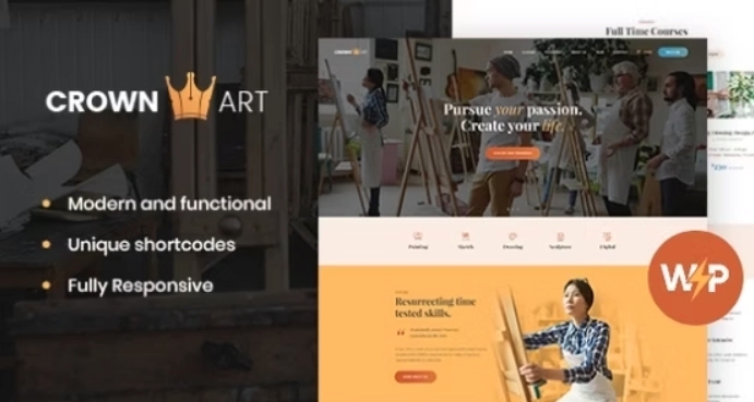 Crown Art – Drawing and Music School WordPress Theme 1.2.11