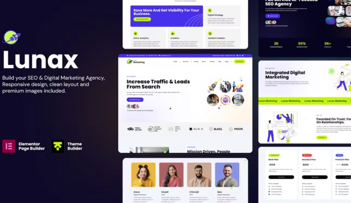 Lunax – Digital Marketing Agency WP Theme 3.0