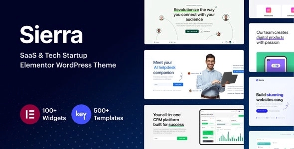 Sierra – SaaS & Tech Startup Elementor WordPress Theme 1.6